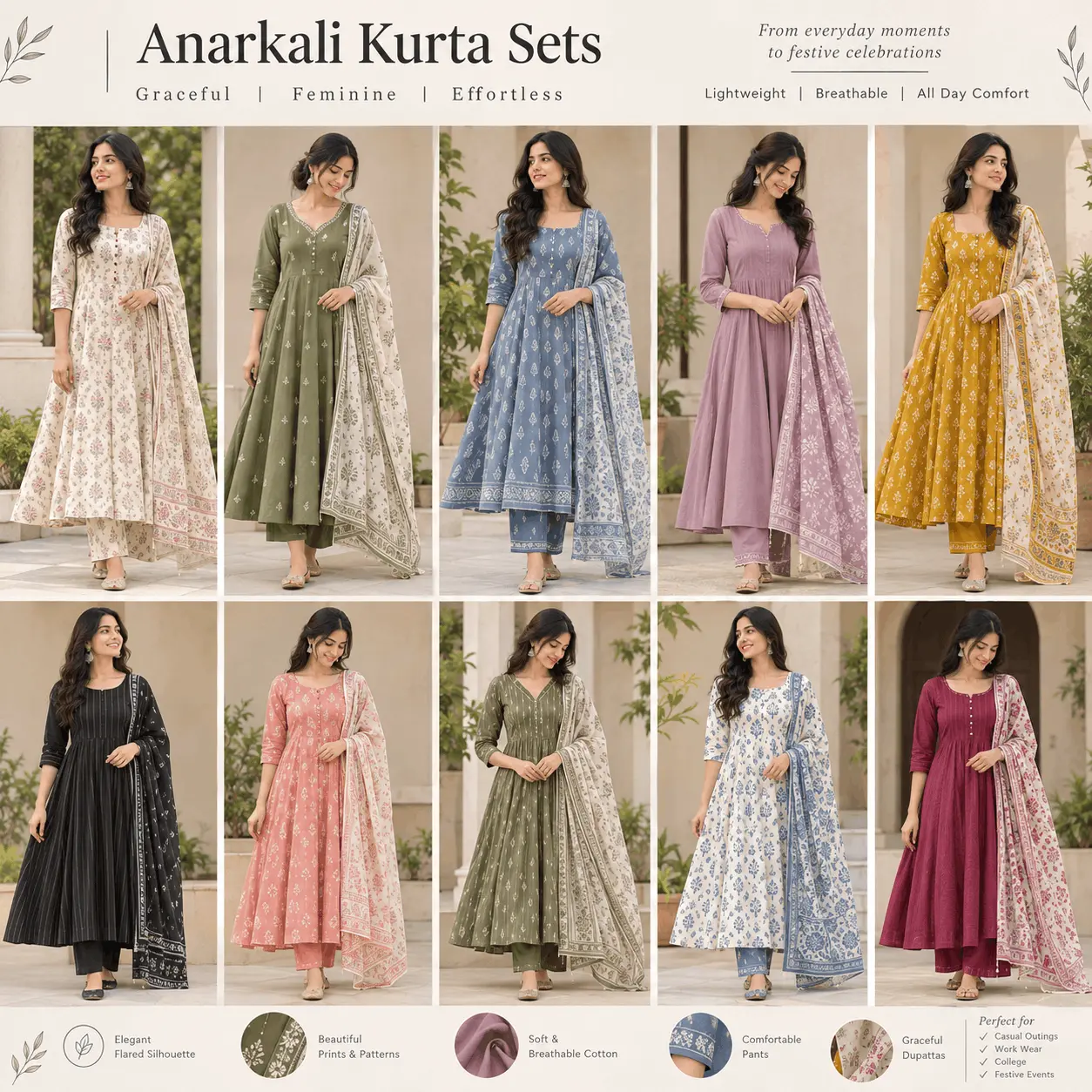Anarkali kurta sets