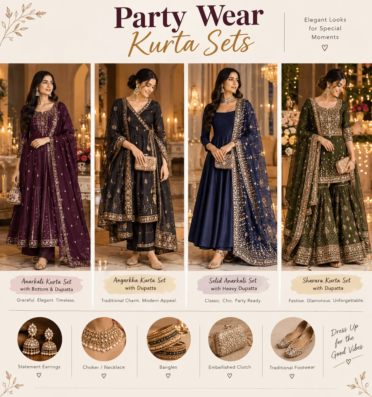 Party wear kurta sets