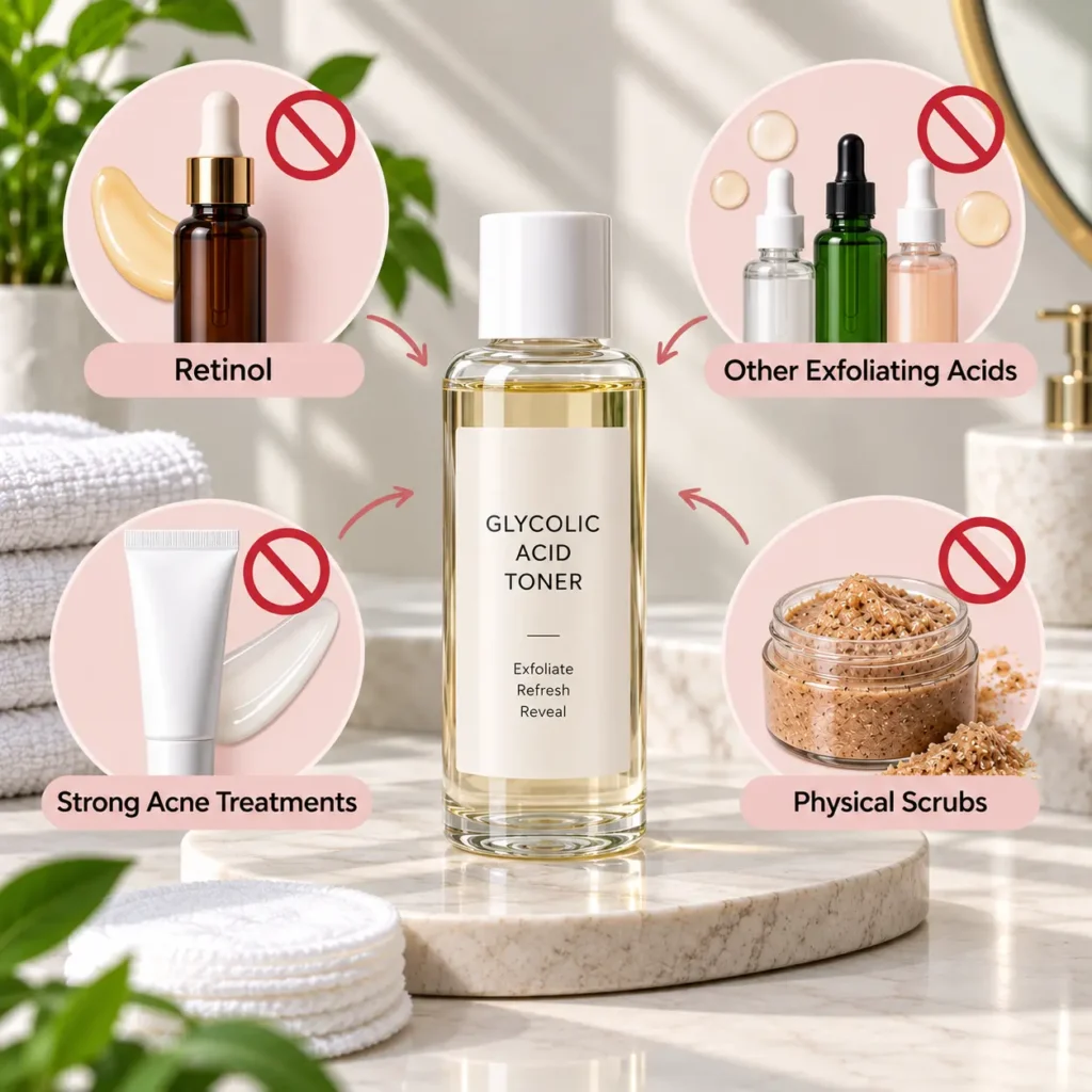 Avoid Mixing Glycolic Acid