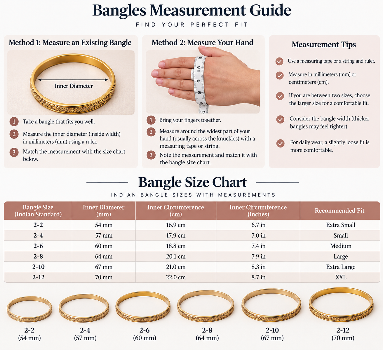 Bangle size chart