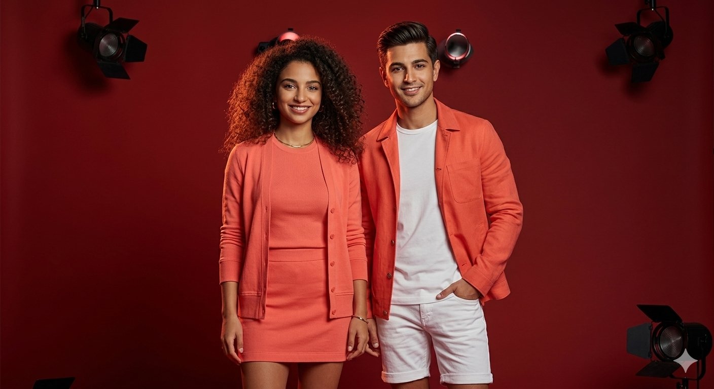 Coral colors for warm skin tone
