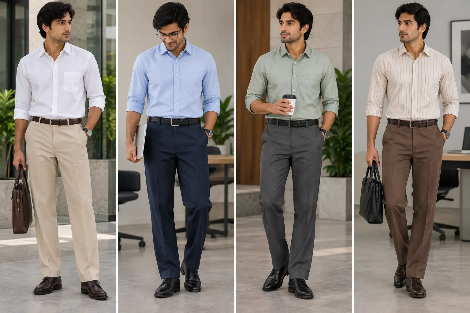 COTTON FORMAL PANTS FOR MEN