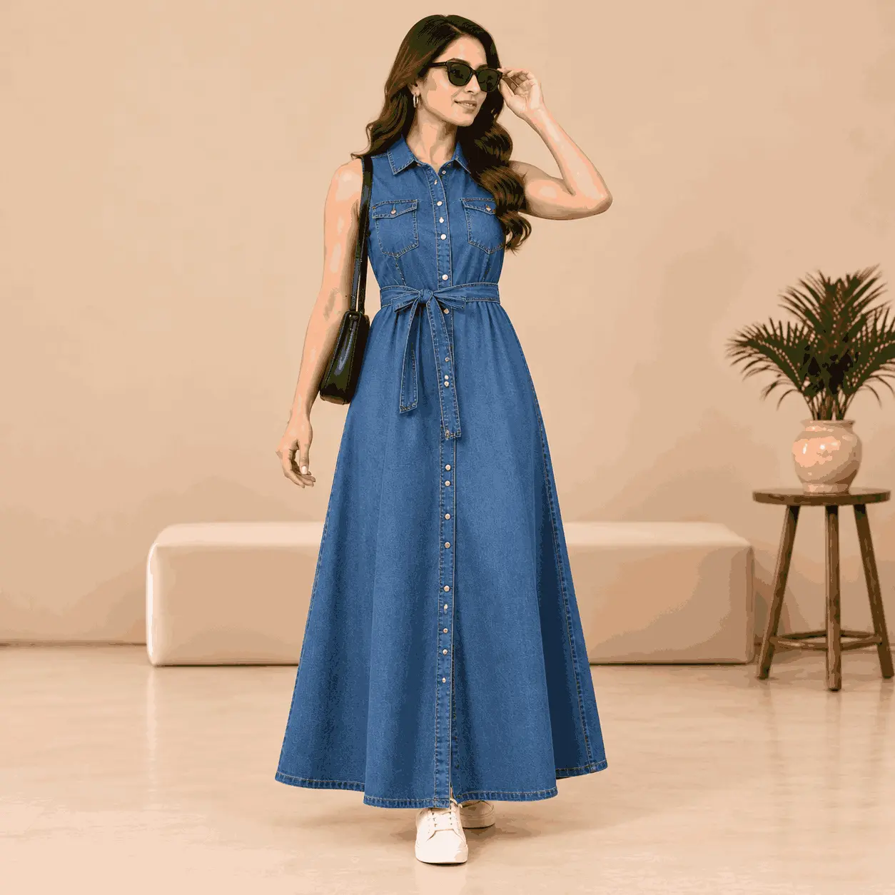 Denim Maxi dress