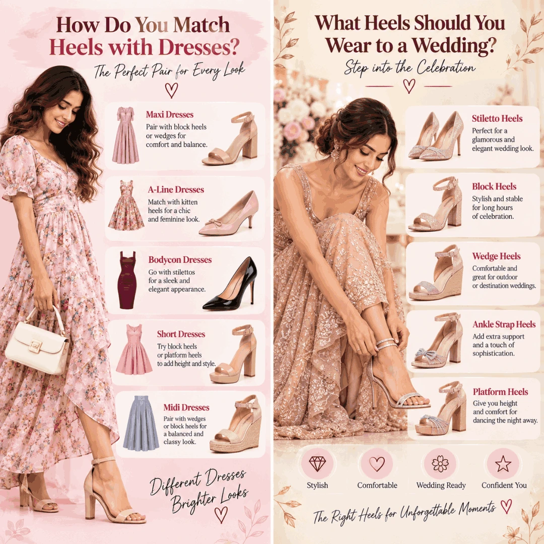 Dresses and Wedding heels