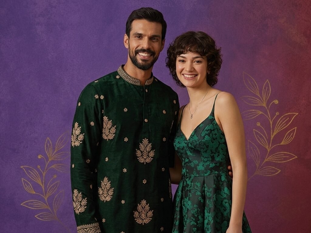 Emerald green for cool skin tone