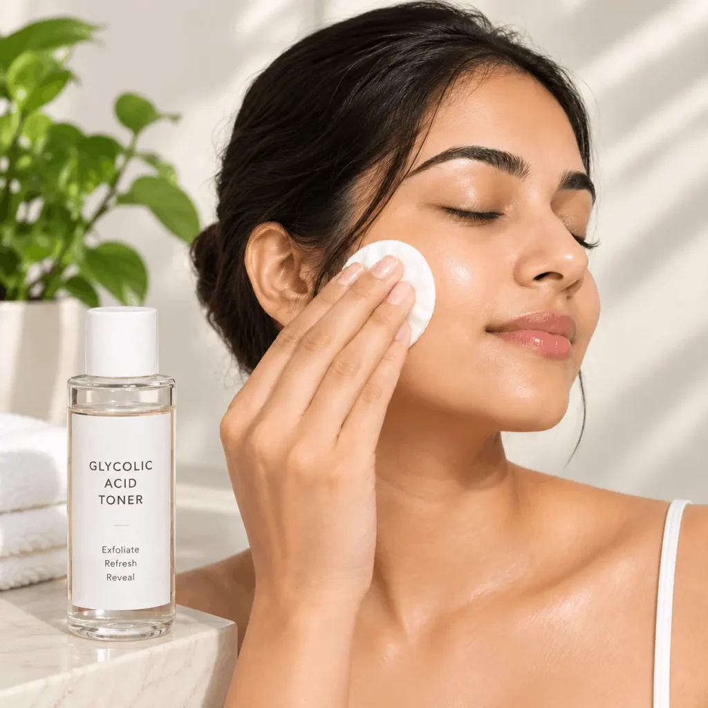 Glycolic Acid Toner On Face