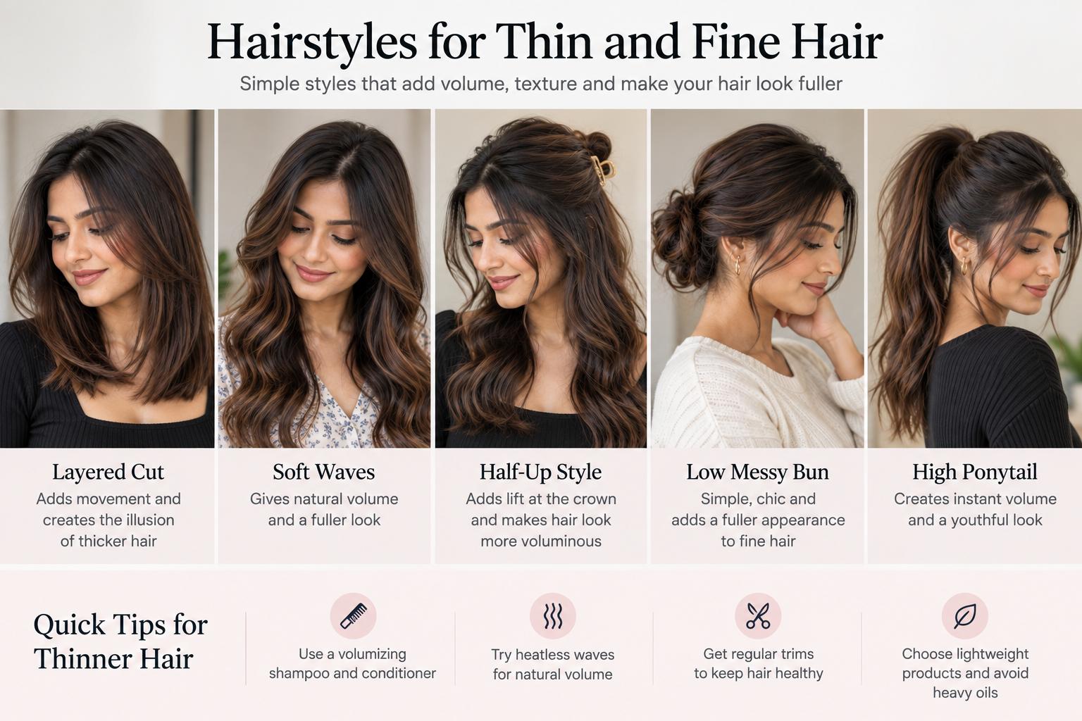 Hairstyles for thin and fine hair
