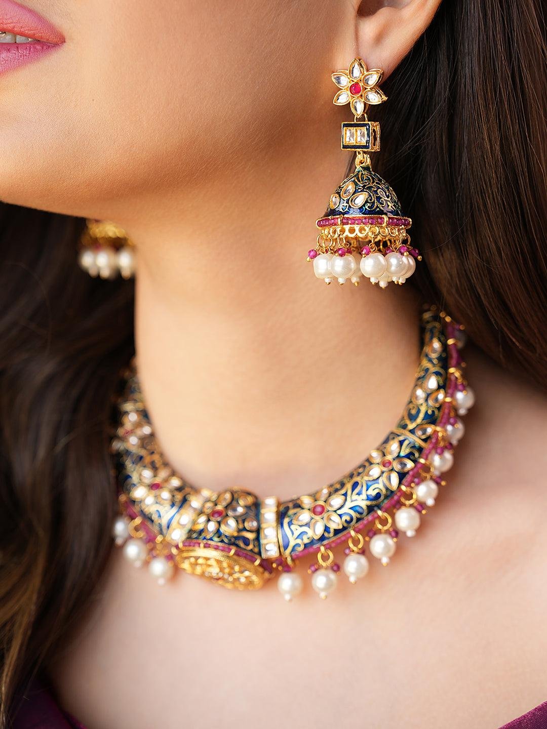 Colourful Meenakari Indian jewellery