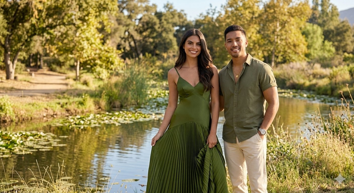 Olive green for warm skin tone