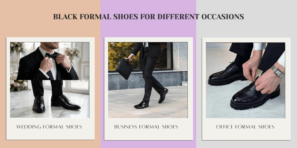 black formal shoes for different occasions