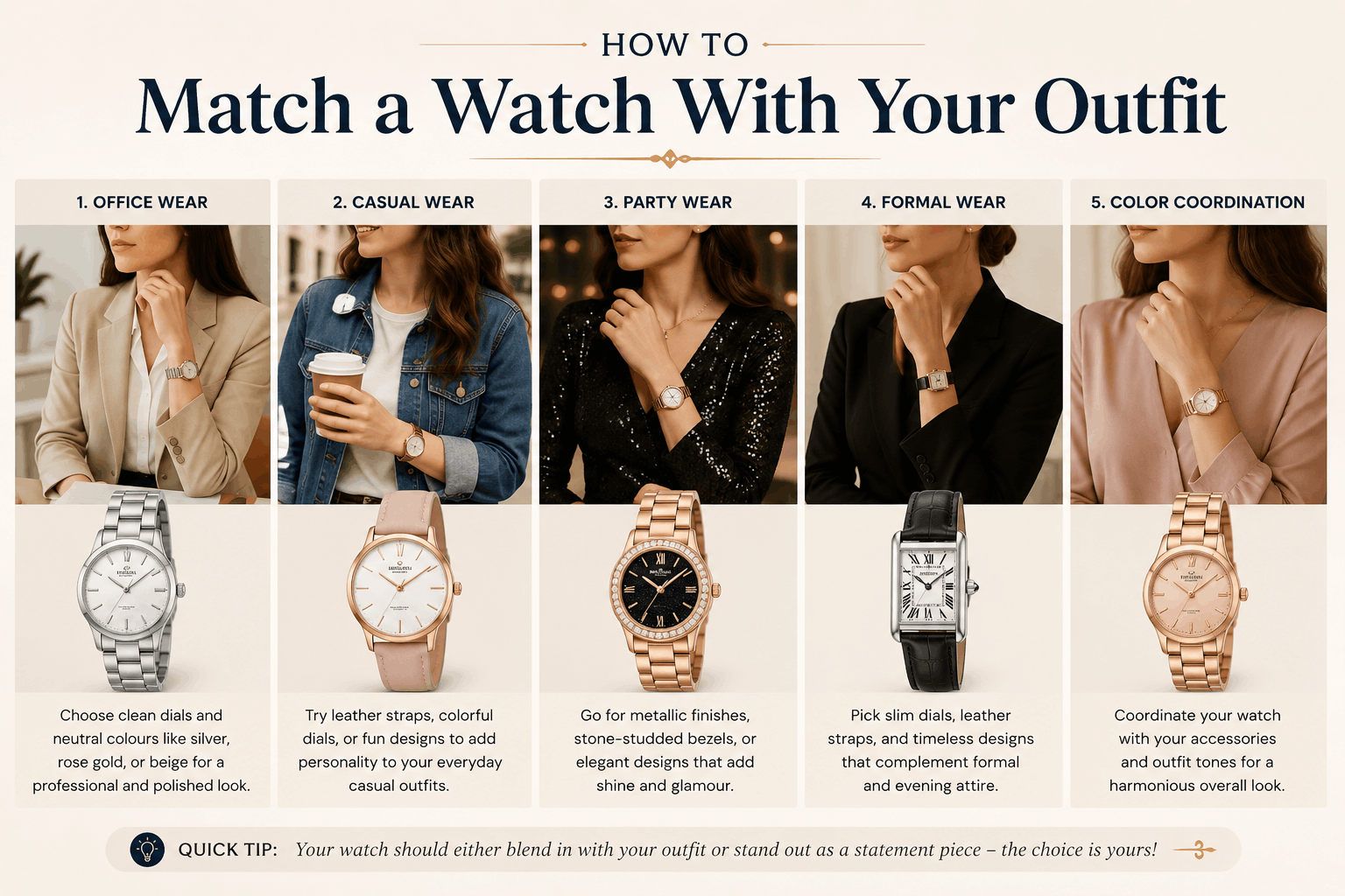 how to match the watch with your outfit
