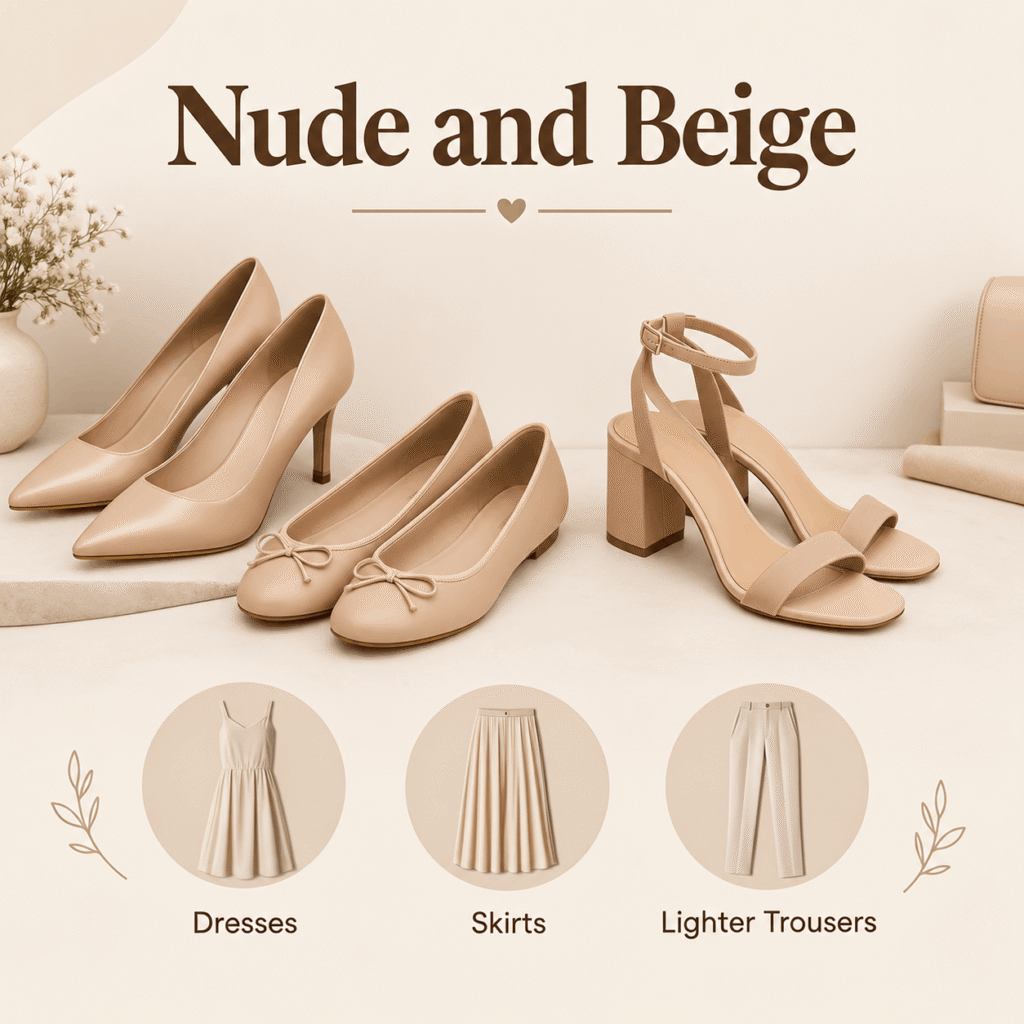 nude and beige