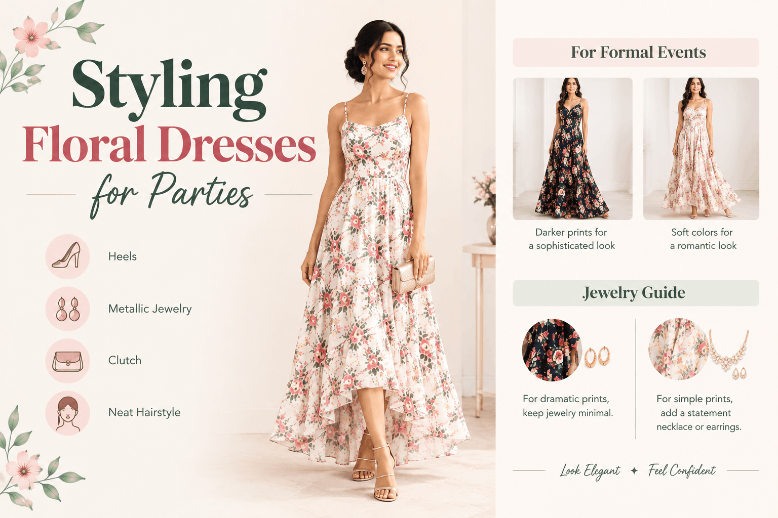 styling floral dresses for parties