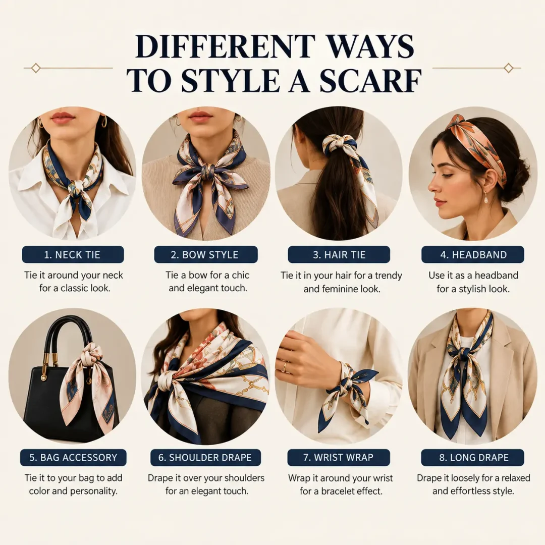 Different Ways to style scarf